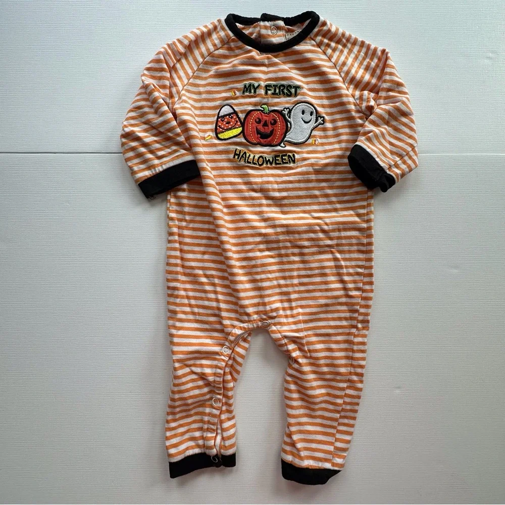 Toffee Apple ‘My First‎ Halloween’ long sleeve one piece onesie infant baby 6m